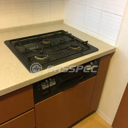 施工前のビルトインガスコンロ（DG3268NR）