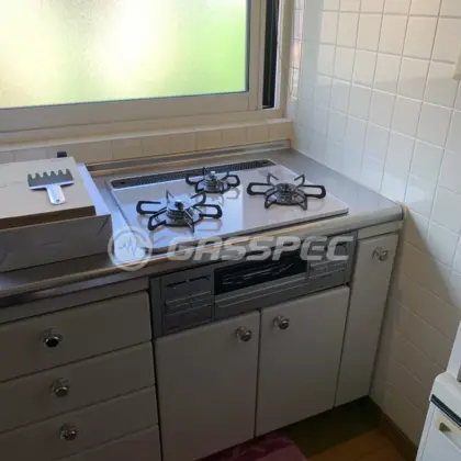 施工後のビルトインガスコンロ（パロマ PD-509WS-60CV）