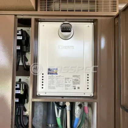 施工後の給湯器（ノーリツ GT-2470SAW-T BL）