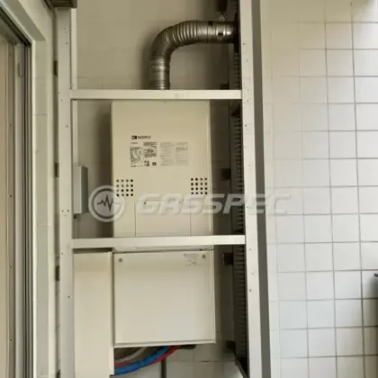 施工後の暖房熱源機（ノーリツ GTH-C2461AW6H-H-1 BL）