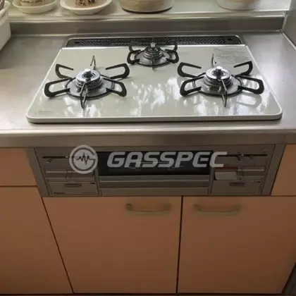 施工後のビルトインガスコンロ（パロマ PD-509WS-60CV）