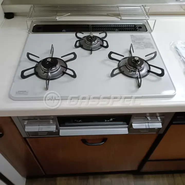 交換後のビルトインガスコンロ（パロマ PD-509WS-60CV）