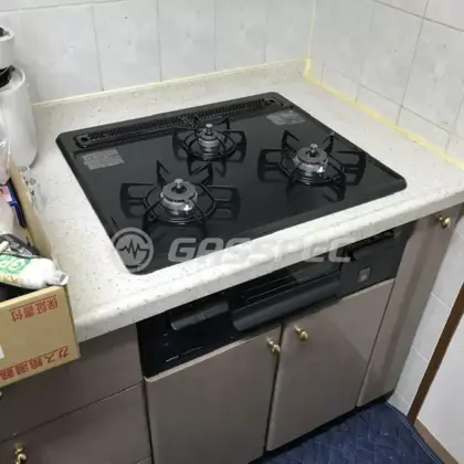 施工後のビルトインガスコンロ（ノーリツ N3GT2RVQ1）