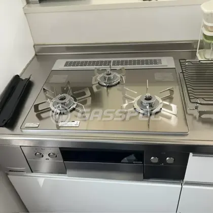 施工後のビルトインガスコンロ（ノーリツ N3WU3PWASKSTESC）