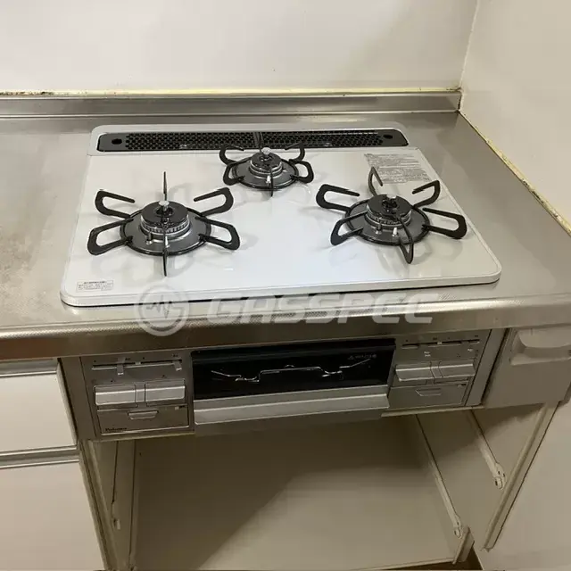 交換後のビルトインガスコンロ（パロマ PD-509WS-60CV）