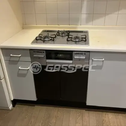 施工後のビルトインガスコンロ（パロマ PD-743WS-60CD）