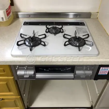 施工後のビルトインガスコンロ（パロマ PD-509WS-60CV）