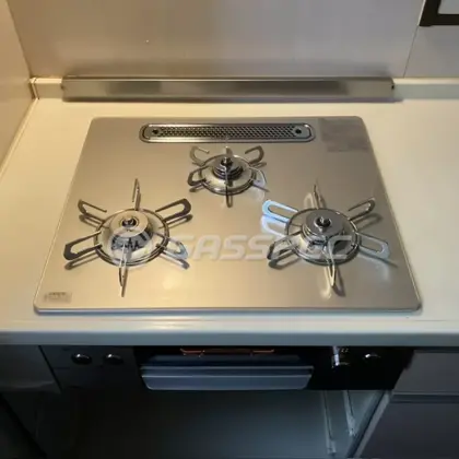 施工後のビルトインガスコンロ（パロマ PD-893WT-U60GH）
