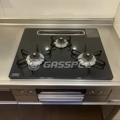 施工後のビルトインガスコンロ（パロマ PD-893WS-U60CK）