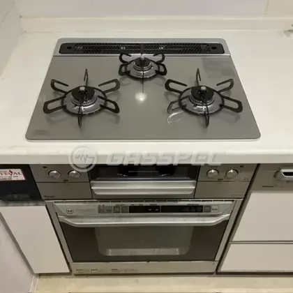 施工後のビルトインガスコンロ（パロマ PD-893WS-60GH）