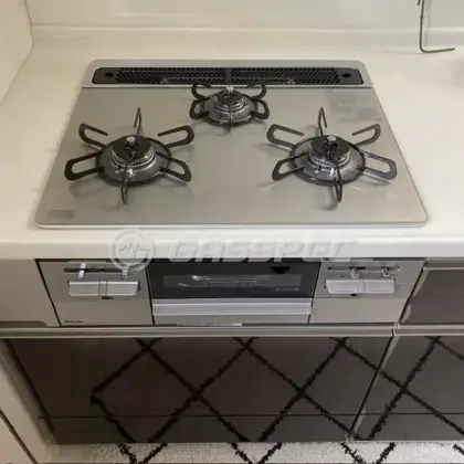 施工後のビルトインガスコンロ（パロマ PD-743WS-60GH）
