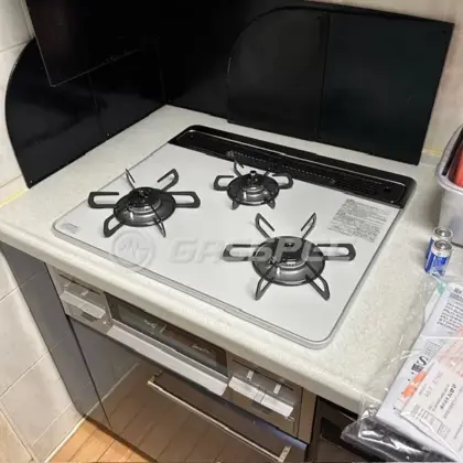 施工後のビルトインガスコンロ（パロマ PD-509WS-60CV）