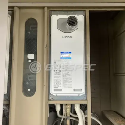 施工後の給湯器（リンナイ RUF-SA1615SAT-L(A)80）