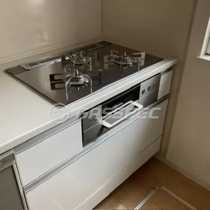 施工後のビルトインガスコンロ（リンナイ RHS71W31E13RCASTW(展示品)）
