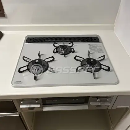 施工後のビルトインガスコンロ（パロマ PD-509WS-60CV）