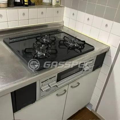施工後のビルトインガスコンロ（パロマ PD-N36AS）
