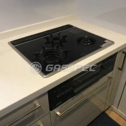 施工前のビルトインガスコンロ（RBG-N31J8GSM-L）
