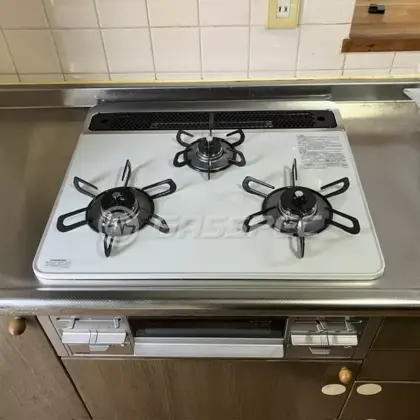 施工後のビルトインガスコンロ（パロマ PD-509WS-60CV）