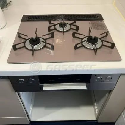施工後のビルトインガスコンロ（リンナイ RHS31W42J2RSTW）