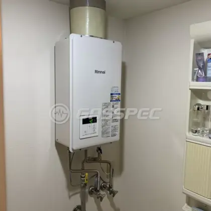 施工後の給湯器（リンナイ RUX-V1615SFFUA(A)-E）