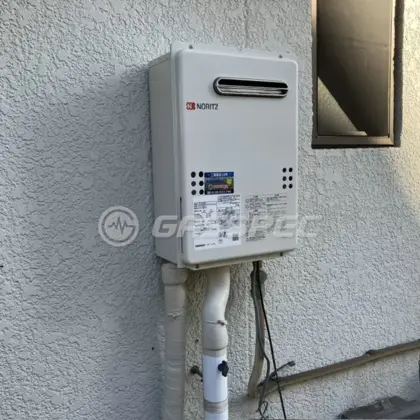 施工後の給湯器（ノーリツ GQ-2039WS-1）