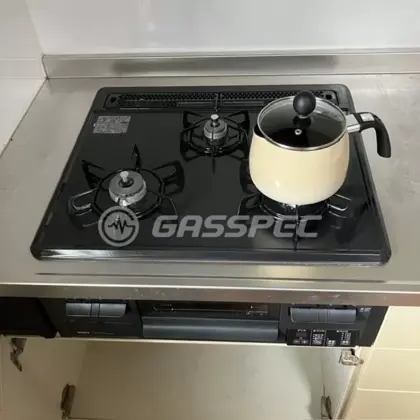 施工後のビルトインガスコンロ（ノーリツ N3GT2RWTQ1）