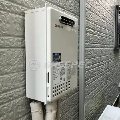 施工後の給湯器（ノーリツ GQ-1039W-1）