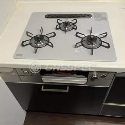 施工後のビルトインガスコンロ（パロマ PD-893WS-U60CV）