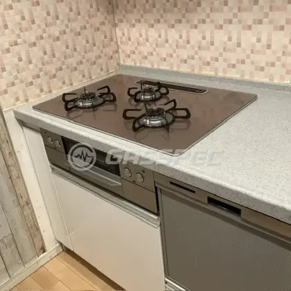 施工後のビルトインガスコンロ（パロマ PD-893WS-U75GP）