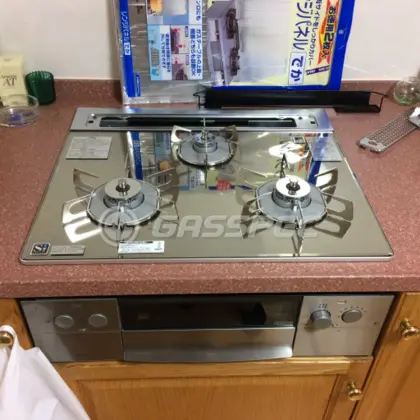 施工後のビルトインガスコンロ（ノーリツ N3WP5PWASKSTES）