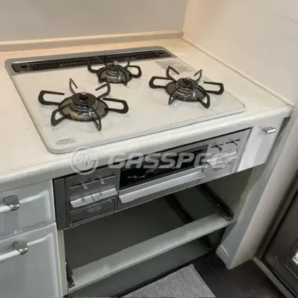 施工後のビルトインガスコンロ（パロマ PD-509WS-60CV）