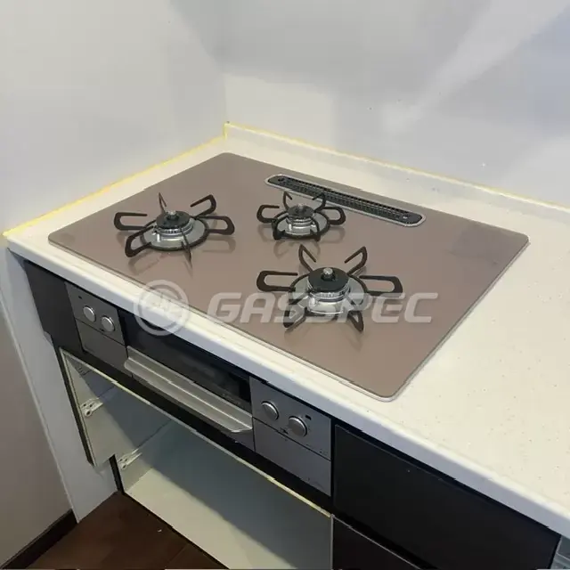 交換後のビルトインガスコンロ（パロマ PD-863WS-U75GP(展示品)）