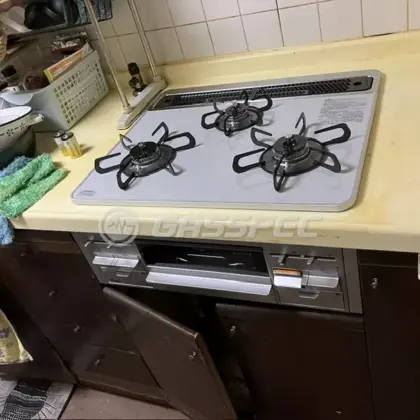 施工後のビルトインガスコンロ（パロマ PD-509WS-60CV）