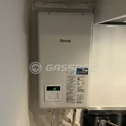 施工後の給湯器（リンナイ RUX-V1615SFFBA(A)-E）