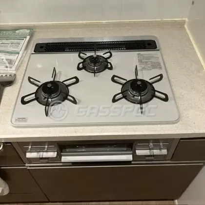 施工後のビルトインガスコンロ（パロマ PD-509WS-60CV）