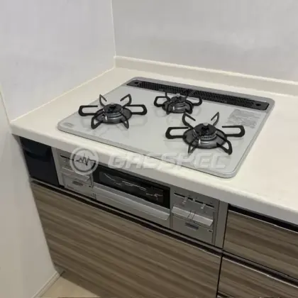 施工後のビルトインガスコンロ（パロマ PD-509WS-60CV）
