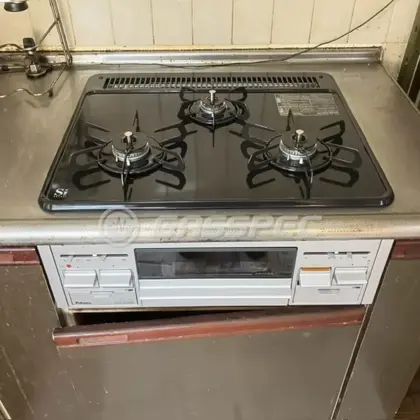 施工後のビルトインガスコンロ（パロマ PD-N36AS）