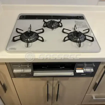 施工後のビルトインガスコンロ（パロマ PD-509WS-60CV）
