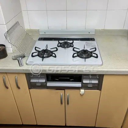 施工後のビルトインガスコンロ（パロマ PD-509WS-60CV）