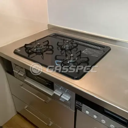 施工後のビルトインガスコンロ（パロマ PD-N36WS）