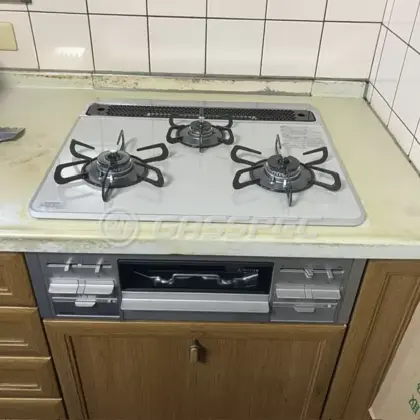 施工後のビルトインガスコンロ（パロマ PD-509WS-60CV）