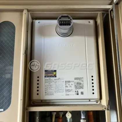 施工後の給湯器（ノーリツ GT-2070SAW-T BL）