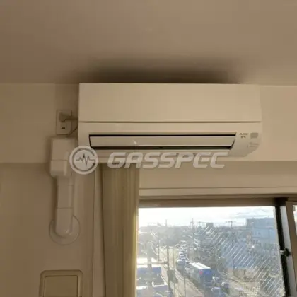 施工後のエアコン（三菱 MSZ-GV5625S-W）