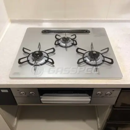 施工後のビルトインガスコンロ（パロマ PD-893WS-U60GH）