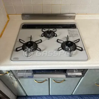 施工後のビルトインガスコンロ（パロマ PD-509WS-60CV）