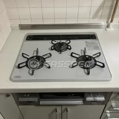 施工後のビルトインガスコンロ（パロマ PD-509WS-60CV）