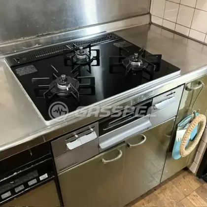 施工後のビルトインガスコンロ（ノーリツ N3WV6RWAP1SIC）