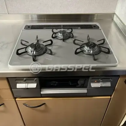 施工後のビルトインガスコンロ（パロマ PD-743WS-60CD）