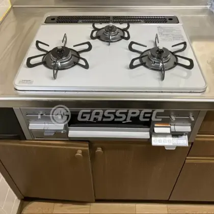 施工後のビルトインガスコンロ（パロマ PD-509WS-60CV）