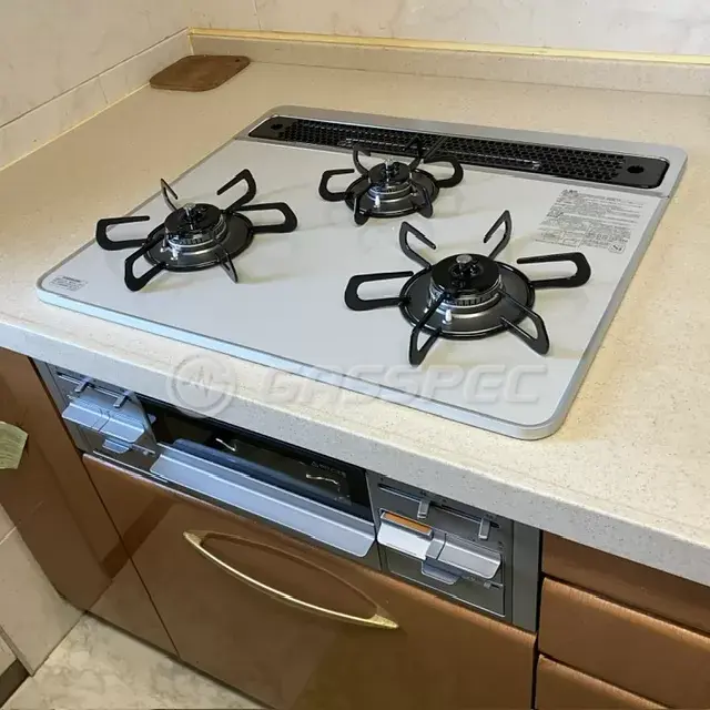 交換後のビルトインガスコンロ（パロマ PD-509WS-60CV）